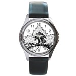 Maple & Eagle Round Metal Watch