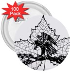 Maple & Eagle 3  Button (100 pack)