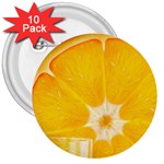 Orange 3  Button (10 pack)