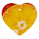 Orange Heart Ornament (Two Sides)