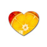 Orange Heart Coaster (4 pack)