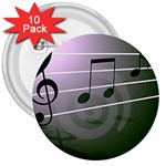 music-notes 3  Button (10 pack)