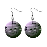 music-notes 1  Button Earrings