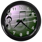 music-notes Wall Clock (Black)