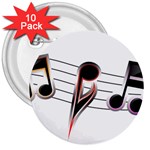 musical-notes-2 3  Button (10 pack)