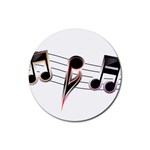 musical-notes-2 Rubber Coaster (Round)