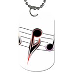 musical-notes-2 Dog Tag (One Side)