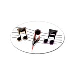 musical-notes-2 Sticker Oval (100 pack)