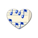 music_notes_2 Heart Coaster (4 pack)