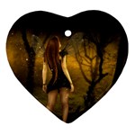 Dark Fairy In Forrest (3) Ornament (Heart)