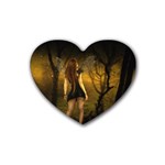 Dark Fairy In Forrest (3) Rubber Coaster (Heart)