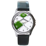 Landscaping Round Metal Watch