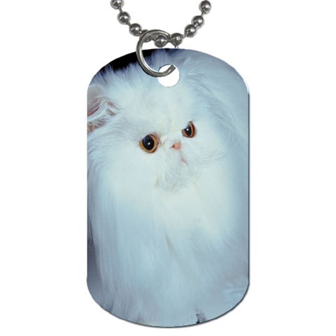 White Cat D3 Dog Tag (One Side) from UrbanLoad.com Front
