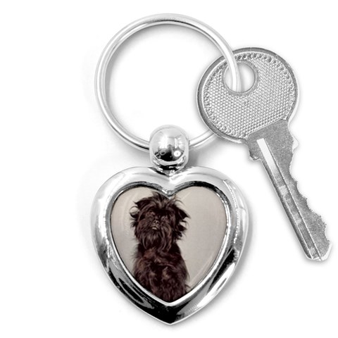 Affenpinscher Dog Key Chain (Heart) from UrbanLoad.com Front
