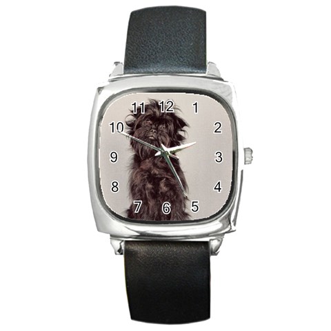 Affenpinscher Dog Square Metal Watch from UrbanLoad.com Front