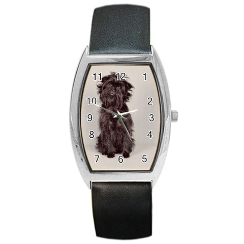 Affenpinscher Dog Barrel Style Metal Watch from UrbanLoad.com Front