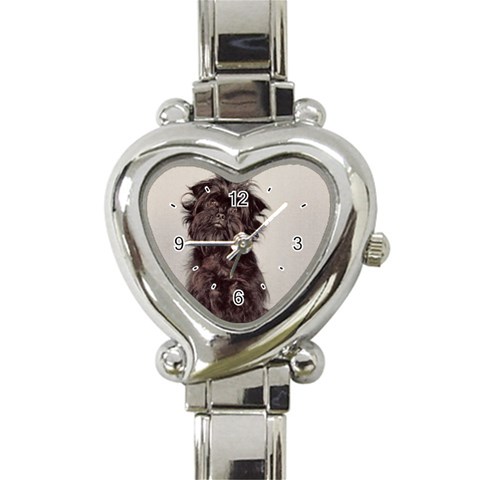 Affenpinscher Dog Heart Italian Charm Watch from UrbanLoad.com Front