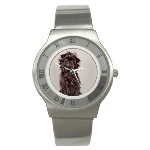 Affenpinscher Dog Stainless Steel Watch from UrbanLoad.com Front