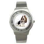 Basset Hound Dog Stainless Steel Watch