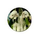 Bedlington Terrier Dog Rubber Round Coaster (4 pack)