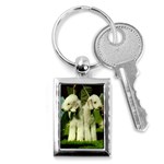 Bedlington Terrier Dog Key Chain (Rectangle)