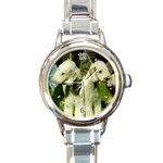 Bedlington Terrier Dog Round Italian Charm Watch