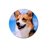 Welsh Corgi Dog Rubber Round Coaster (4 pack)