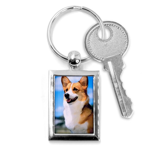 Welsh Corgi Dog Key Chain (Rectangle) from UrbanLoad.com Front