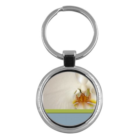 Wedding Orchid Key Chain (Round) from UrbanLoad.com Front