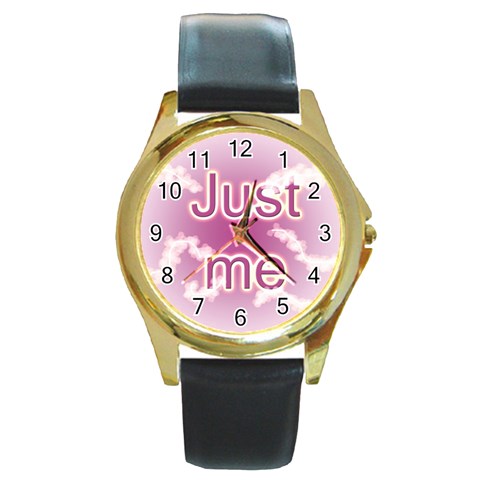just me transparent JPEG Round Gold Metal Watch from UrbanLoad.com Front