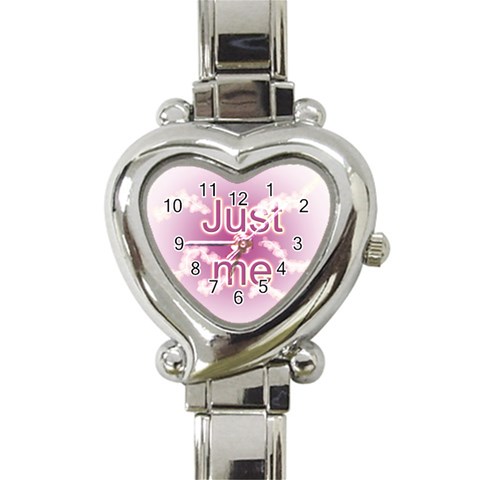just me transparent JPEG Heart Italian Charm Watch from UrbanLoad.com Front