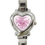 just me transparent JPEG Heart Italian Charm Watch