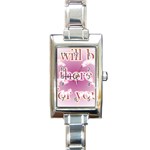 i will be there for you  Rectangular Italian Charm Watch
