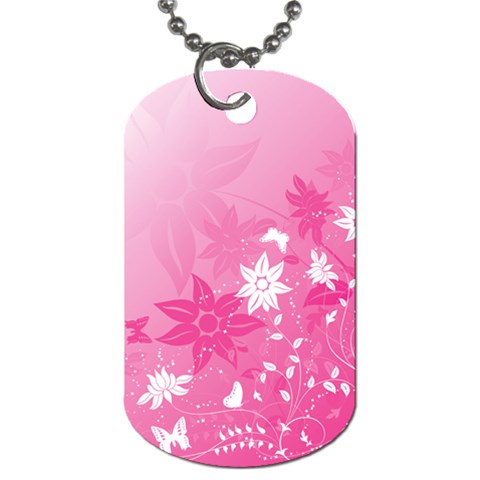 Valentines Flowers Dog Tag (One Side) from UrbanLoad.com Front