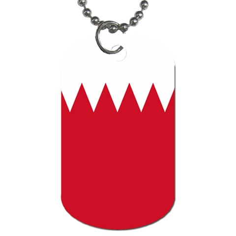 Flag of Bahrain Dog Tag (Two Sides) from UrbanLoad.com Front