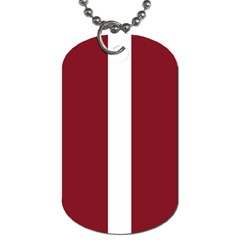 Flag of Latvia Dog Tag (Two Sides) from UrbanLoad.com Front