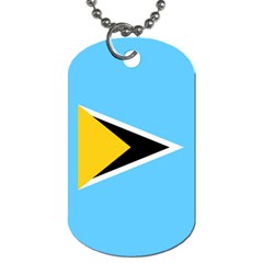 Flag of Saint Lucia Dog Tag (Two Sides) from UrbanLoad.com Back