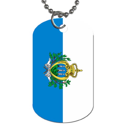 Flag of San Marino Dog Tag (Two Sides) from UrbanLoad.com Front