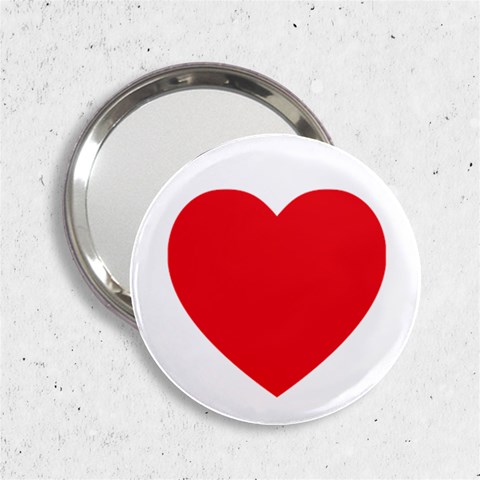 Red Heart 2.25  Handbag Mirror from UrbanLoad.com Front