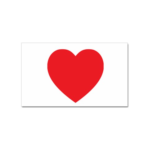 Red Heart Sticker Rectangular (10 pack) from UrbanLoad.com Front