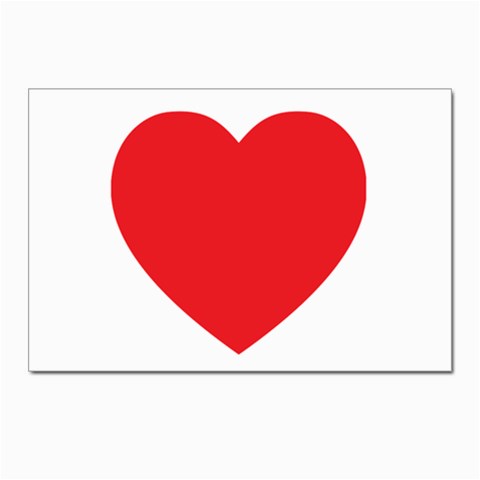 Red Heart Postcard 4 x 6  (Pkg of 10) from UrbanLoad.com Front