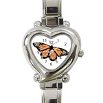 butterfly watch Heart Italian Charm Watch