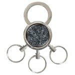 Black and White Threads 3-Ring Key Chain