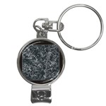 Black and White Threads Nail Clippers Key Chain