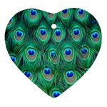 Peacock Feather 1 Ornament (Heart)