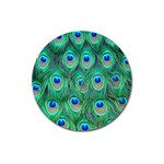 Peacock Feather 1 Magnet 3  (Round)