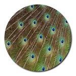 Peacock Feathers 2 Round Mousepad