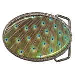 Peacock Feathers 2 Belt Buckle