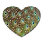 Peacock Feathers 2 Mousepad (Heart)