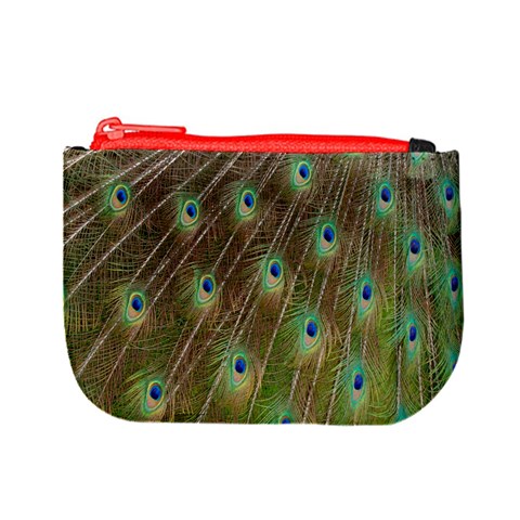 Peacock Feathers 2 Mini Coin Purse from UrbanLoad.com Front
